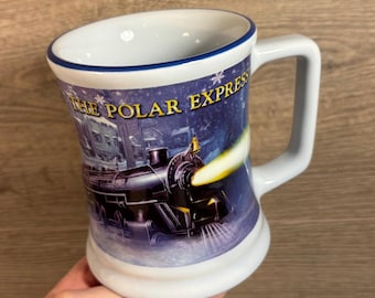 Preloved Warner Bros The Polar Express Believe 3D Ceramic Large Mug 420ml | Movie Christmas Collectibles | Movie Souvenirs