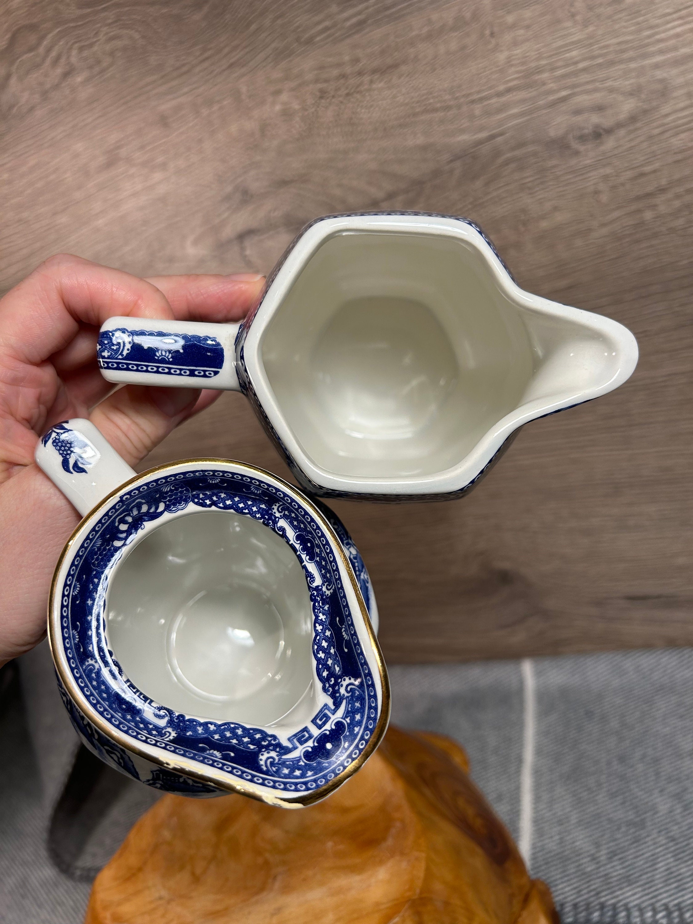 英国ティーメイカー リントンズ ブルーアンドホワイト ジャグ