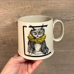 Preloved Florence Balducci for Anthropologie Initial Monogram C for Cat Pet Animal Mug| Crazy Cat Lady Kitchenalia | Kitten Meow Kitty Lover