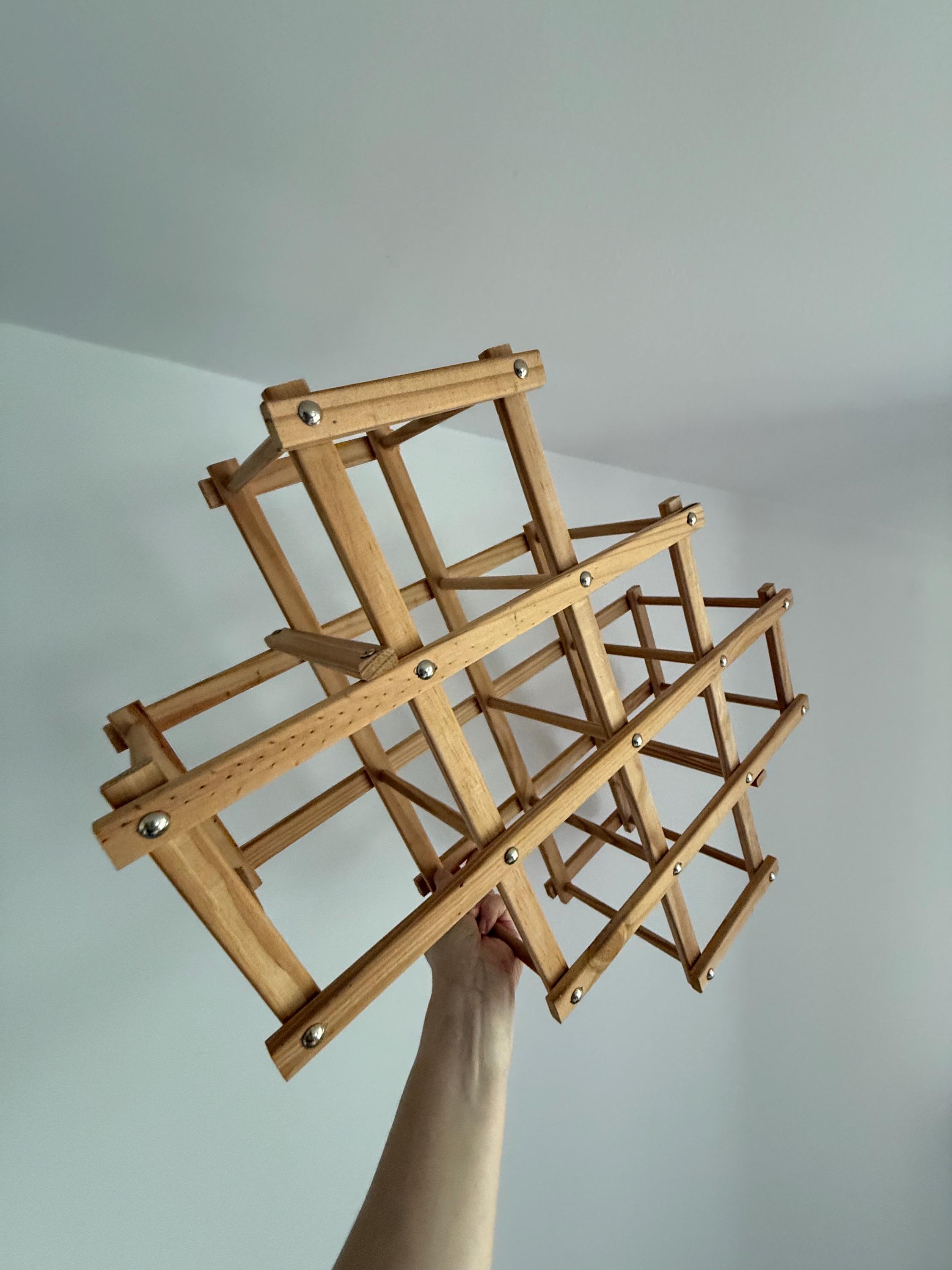 Casier à vin pliable en bois (10 bouteilles