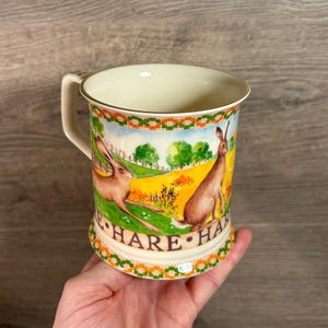 Preloved Hares Fine Bone China Past Times Collection by Queens Made in India Countryside Farm Mug | English Cottage Collectible Kitchenalia