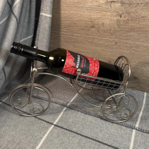 Vintage Bike Tabletop Bottle Rack Fun Vino Bottle Holder