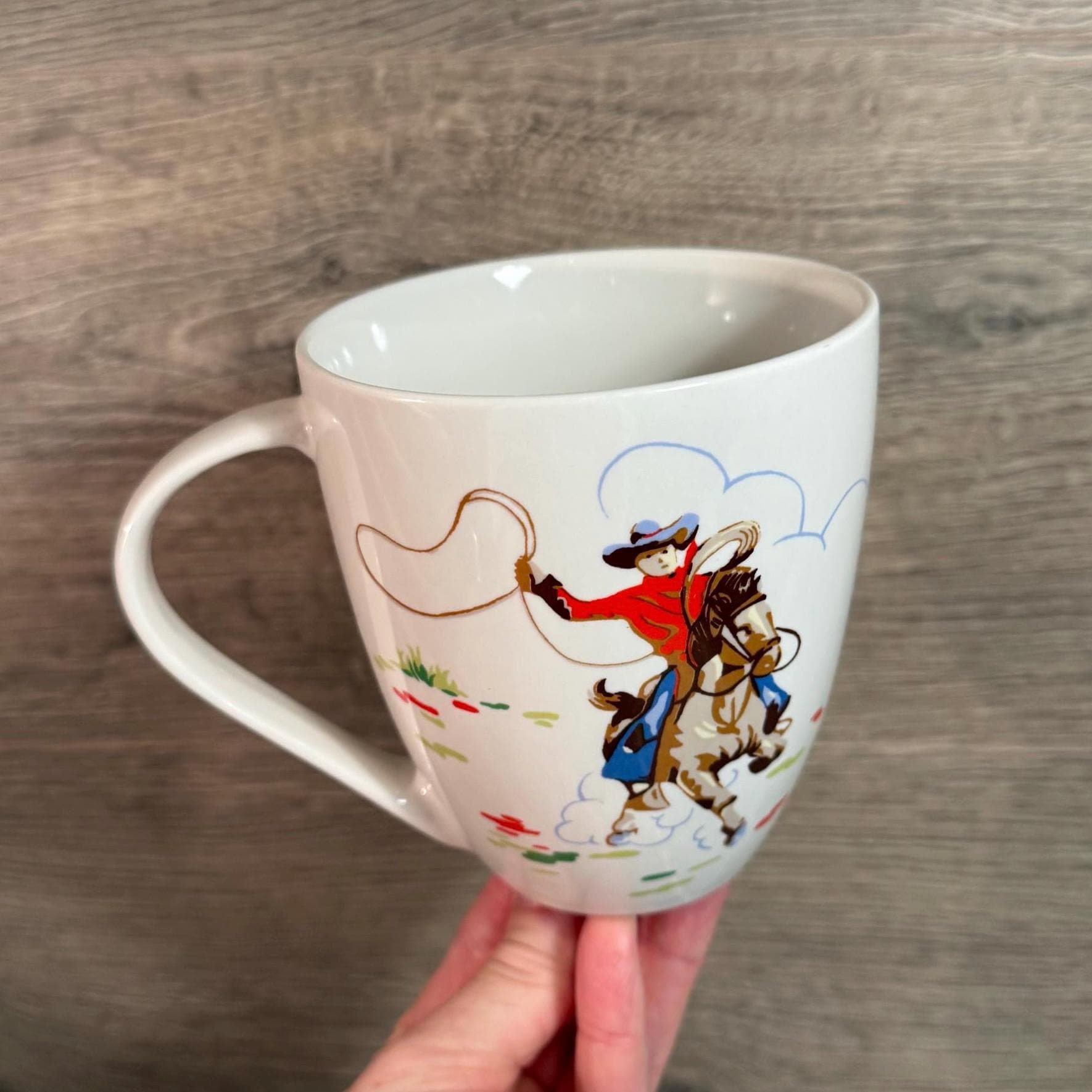 Preloved Cath Kidston Red Shirt Cowboy on Horse Exclusively for Queens  White Fine China Mug | Ranch & Stables Daily Kitchenalia | Yeehaw Cup -  Etsy UK