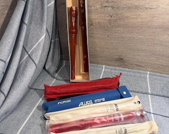 Vintage set van 7 fluiten van Musima, Yamaha, Aulos en Dolmetsch | Verzamelobjecten muziekinstrumenten | Muziekinstrumenten uit Japan, Duitsland en Indonesië
