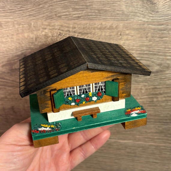 風車のオルゴール エリーゼのために レア物 風車小屋のオルゴール 木製