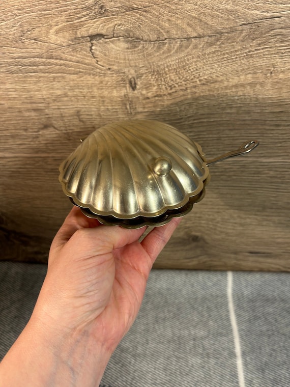 Vintage Brass 4 Way Pickle Dish- Ca 1930 Vintage Brass 4 Way Pickle Dish- Ca 1930