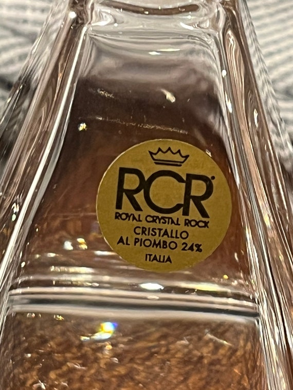 Vintage RCR Royal Crystal Rock Clear Pyramid Perf… - image 5