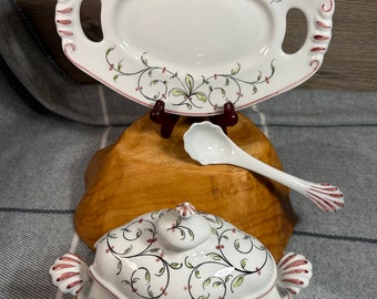 ヴィンテージ ハンドペイント ポルトガル磁器 Anfora Agueda