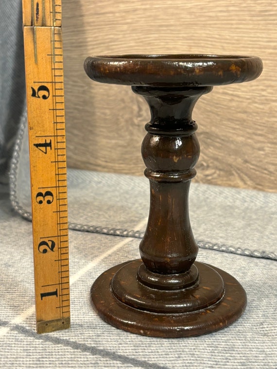 Roadedi Portacandele in Legno Rustico - Vassoio Decorativo Rotondo per