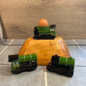 Vintage Hand Painted Train Egg Cup Vintage Hand Painted Train Egg Cup