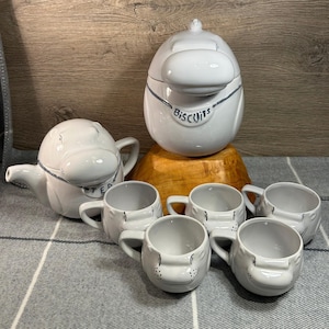 Vintage Price and Kensington P&K Collectible Hippo Biscuit Cookie Jar and Teapot Family| Retro Hippopotamus Kitchenalia | Big African Animal