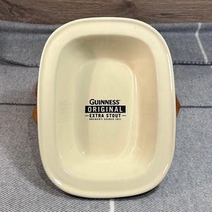 2015 Guinness Original Extra Stout Brewer's Source 1821 Ceramic Pie Dish | Guinness Retro Kitchenalia | Collectible Irish Dublin Kitchenware image 1