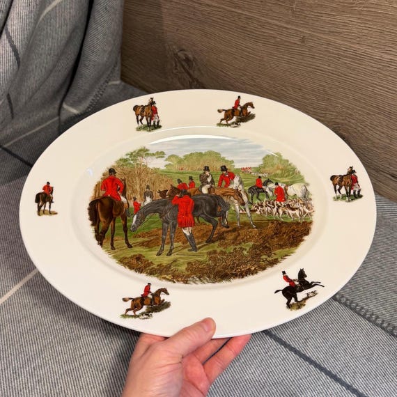 Vintage J F Herring Sen the Famous Herring Hunting Scenes Oval