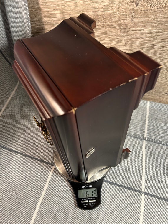 Vintage Large Rectangular Burgundy Colour Jewelle… - image 2