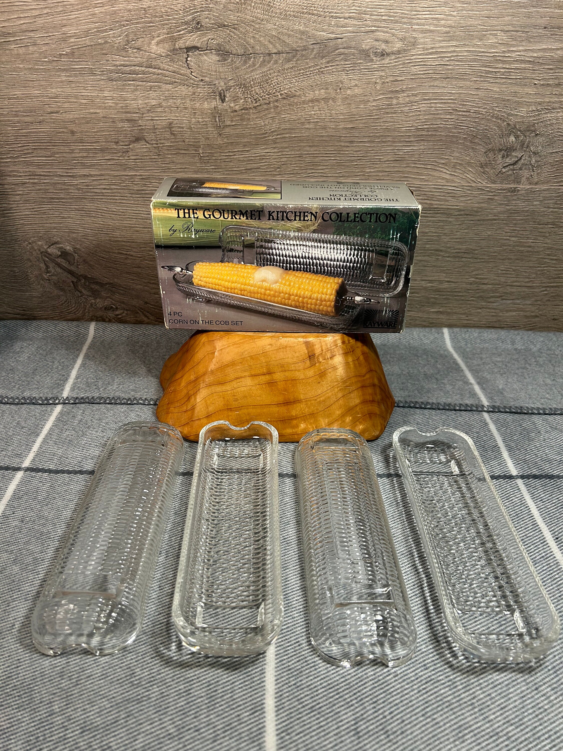 Rayware Glass Vintage MCM Rayware the Gourmet Kitchen Collection Glass Corn on the ...