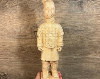ヴィンテージ中国兵馬俑戦士レプリカ彫刻 | 中国兵士レプリカ像 | 伝統