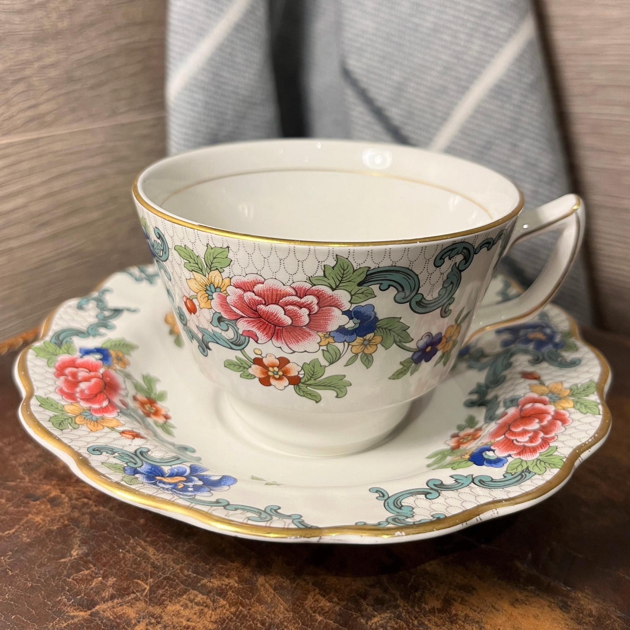 Vintage Antique Royal Doulton Booths Circa 1900 Floradora Floral Gilded ...