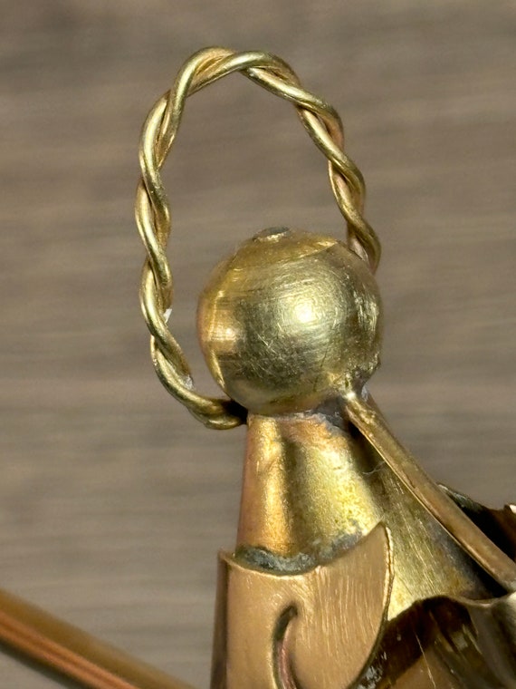 新品ヴィンテージ デンマーク製 トランペット 真鍮 キャンドルホルダー