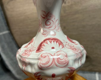 ヴィンテージ 手描き ポルトガル陶器 装飾 ピンク 水差し ピッチャー