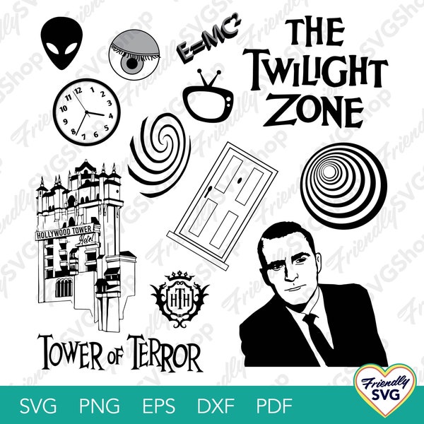 Twilight Zone Icons Vector Artwork