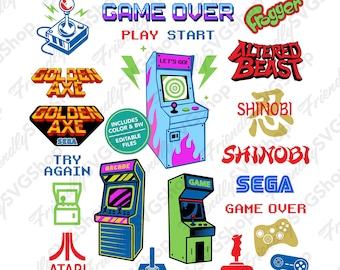 Video Game Arcade Vector Artwork