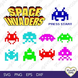 Ikona gry wideo Space Invaders Grafika wektorowa