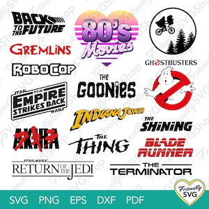 Títulos de filmes dos anos 80 - Arte vetorial