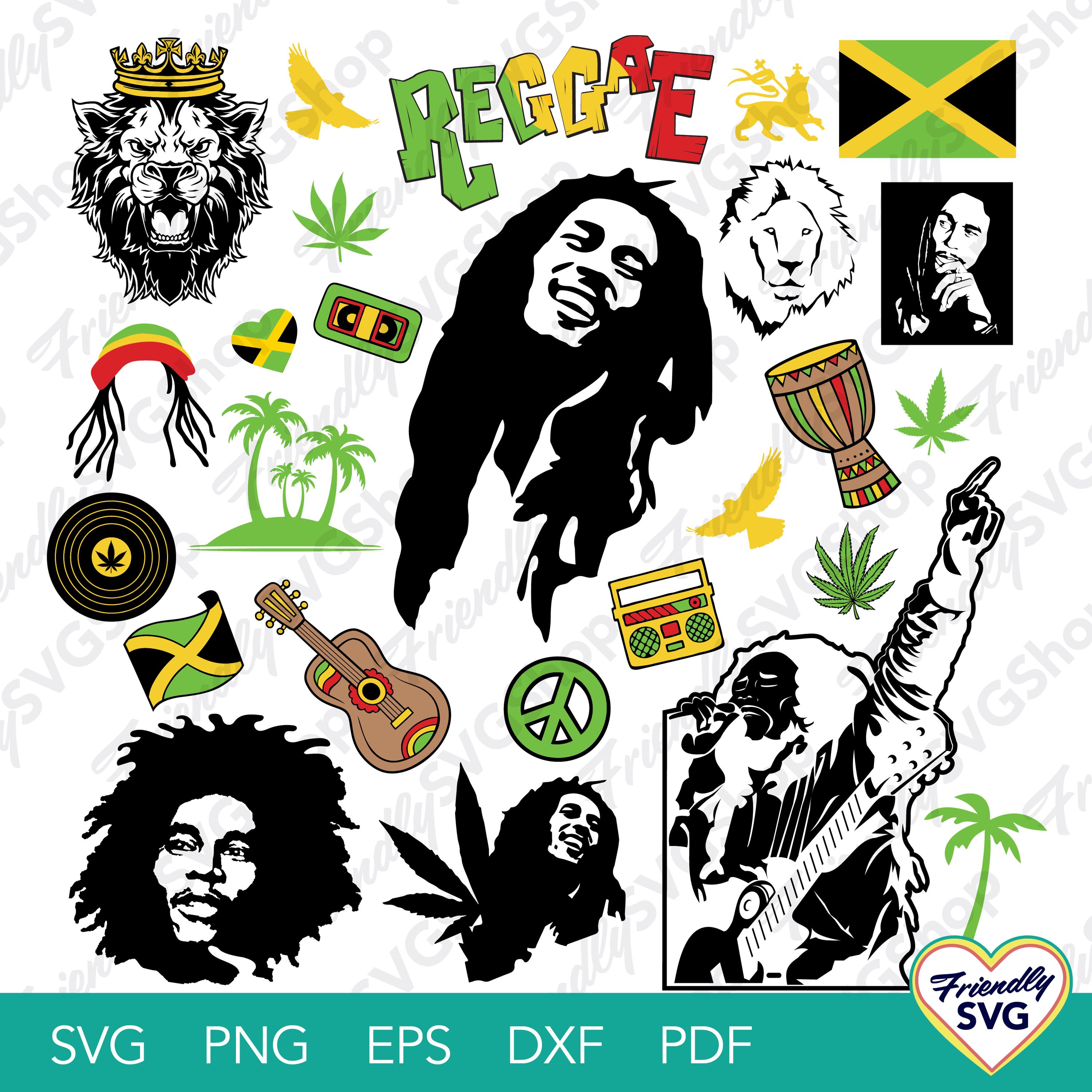 Reggae Music Icons Vector Artwork - Etsy