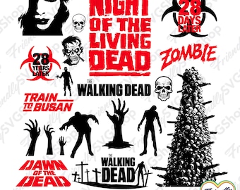 Zombie Halloween Movies Vector Artwork