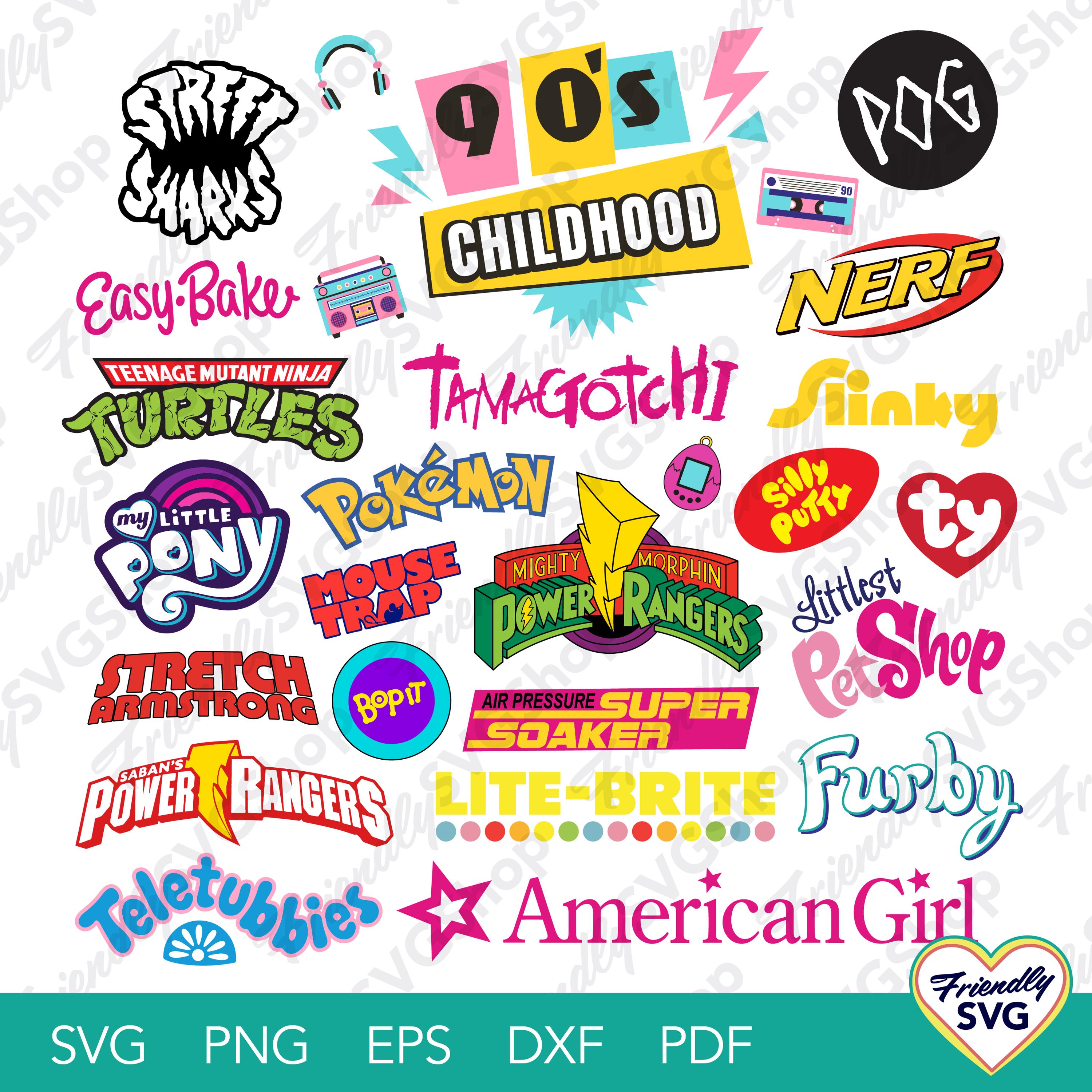 90's Childhood Toys Vector Artwork Icons - Etsy