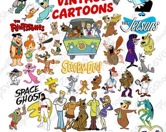 Vintage Cartoons Vector Artwork Icons
