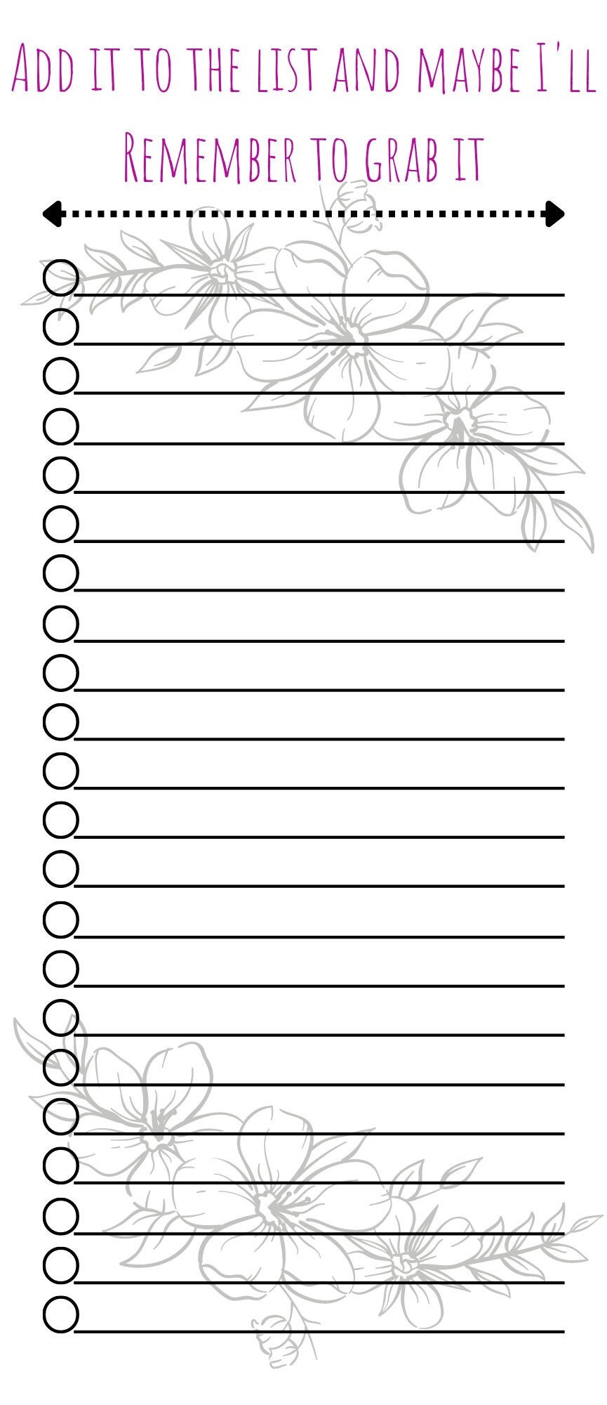 Grocery List PDF Printable - Etsy