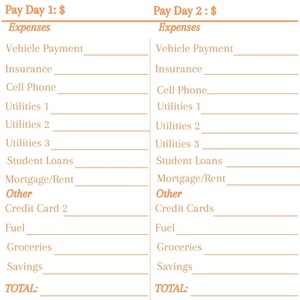 Bi-weekly Budget Planner PDF Instant Downlaod - Etsy