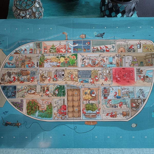 Advent Calendar Paper Etsy