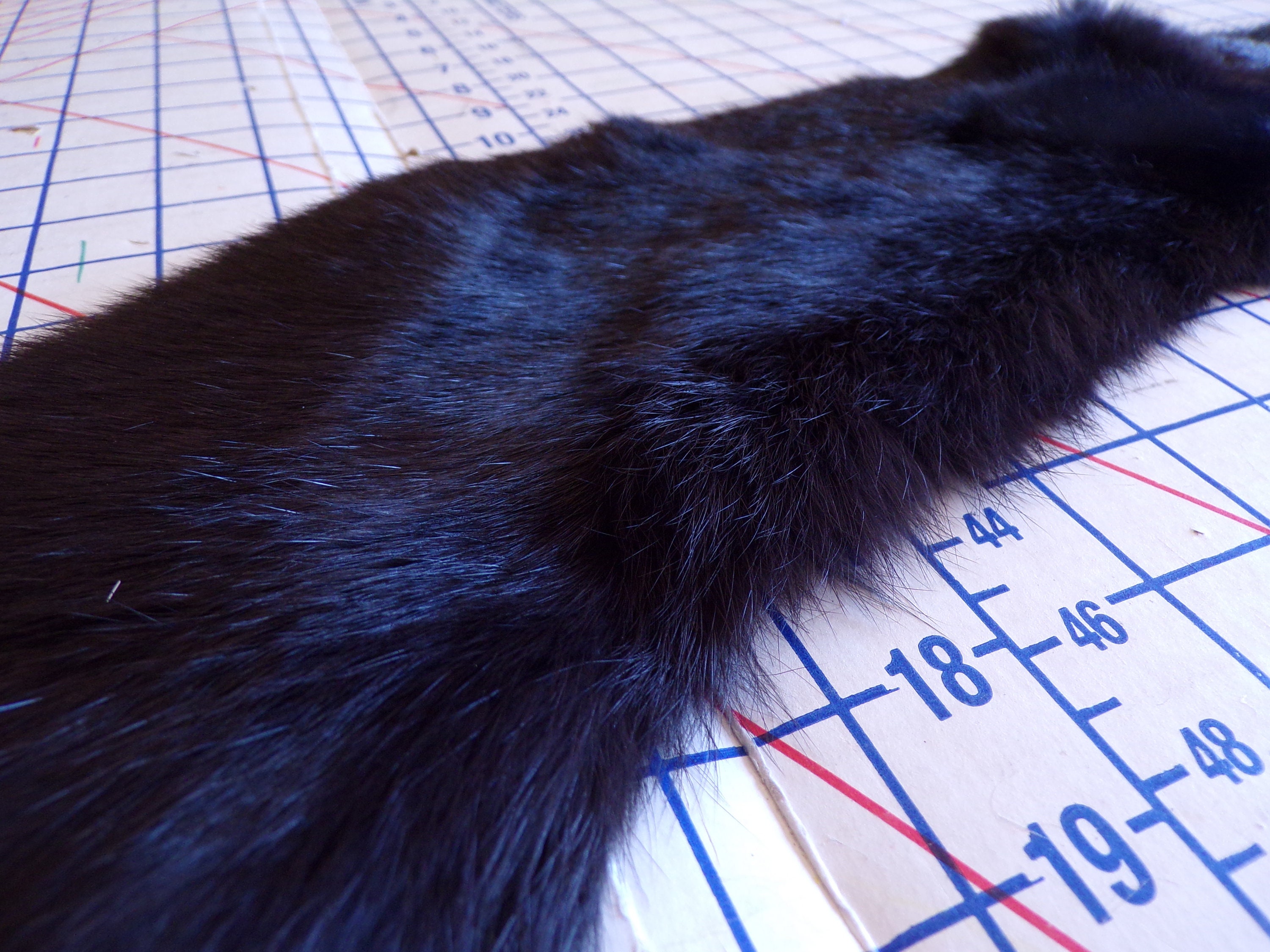 Real Black Rabbit Collar, DIY Craft Supplies, Craft Cutter Fur ...