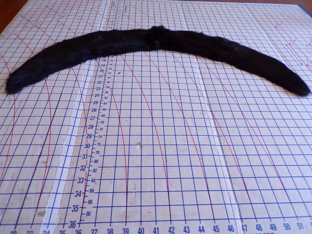 Real Black Rabbit Collar, DIY Craft Supplies, Craft Cutter Fur ...