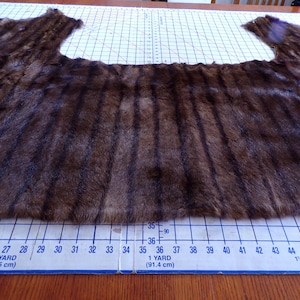 real mink disassembled partial coat, 3 pieces, DIY craft supplies, craft cutter fur, recycled fur, natural fur, scrap fur (#256)