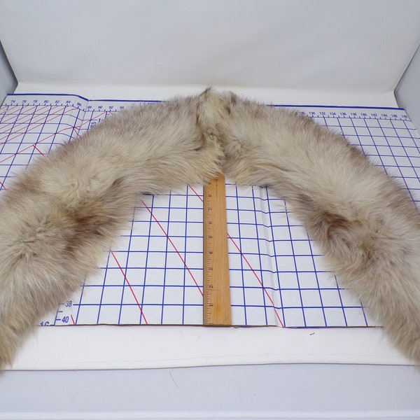 real fox collar, DIY craft supplies, craft cutter fur, recycled fur, natural fur, scrap fur (#382)