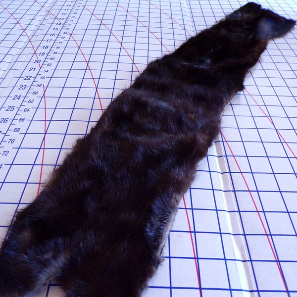 real mink fur collar, DIY craft supplies, craft cutter fur, recycled fur, natural fur, scrap fur (#199)