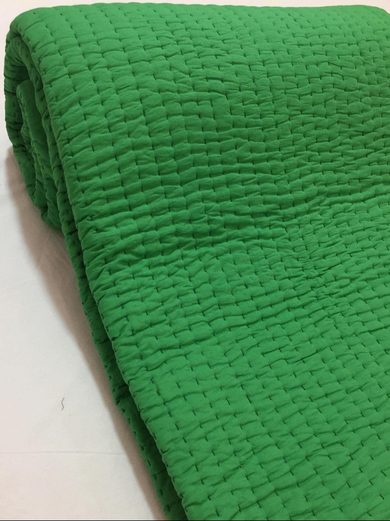 Indian kantha stitched quilt.