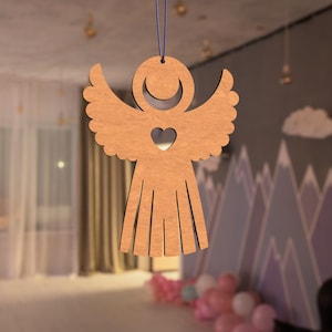 Engel zum Laserschneiden. DIY Herunterladbare Datei. Weihnachtsengel Schliff. Weihnachtsdeko DIY.