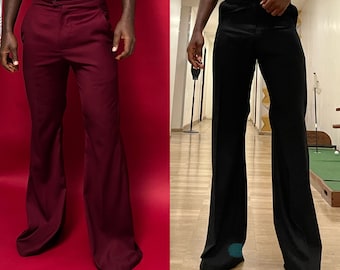Men’s flare Pants,Stylish Trousers ,Men bell bottom fit,trendy cool men trousers,Men&#39;s relaxed vintage, disco pants,flared flares,70s pants
