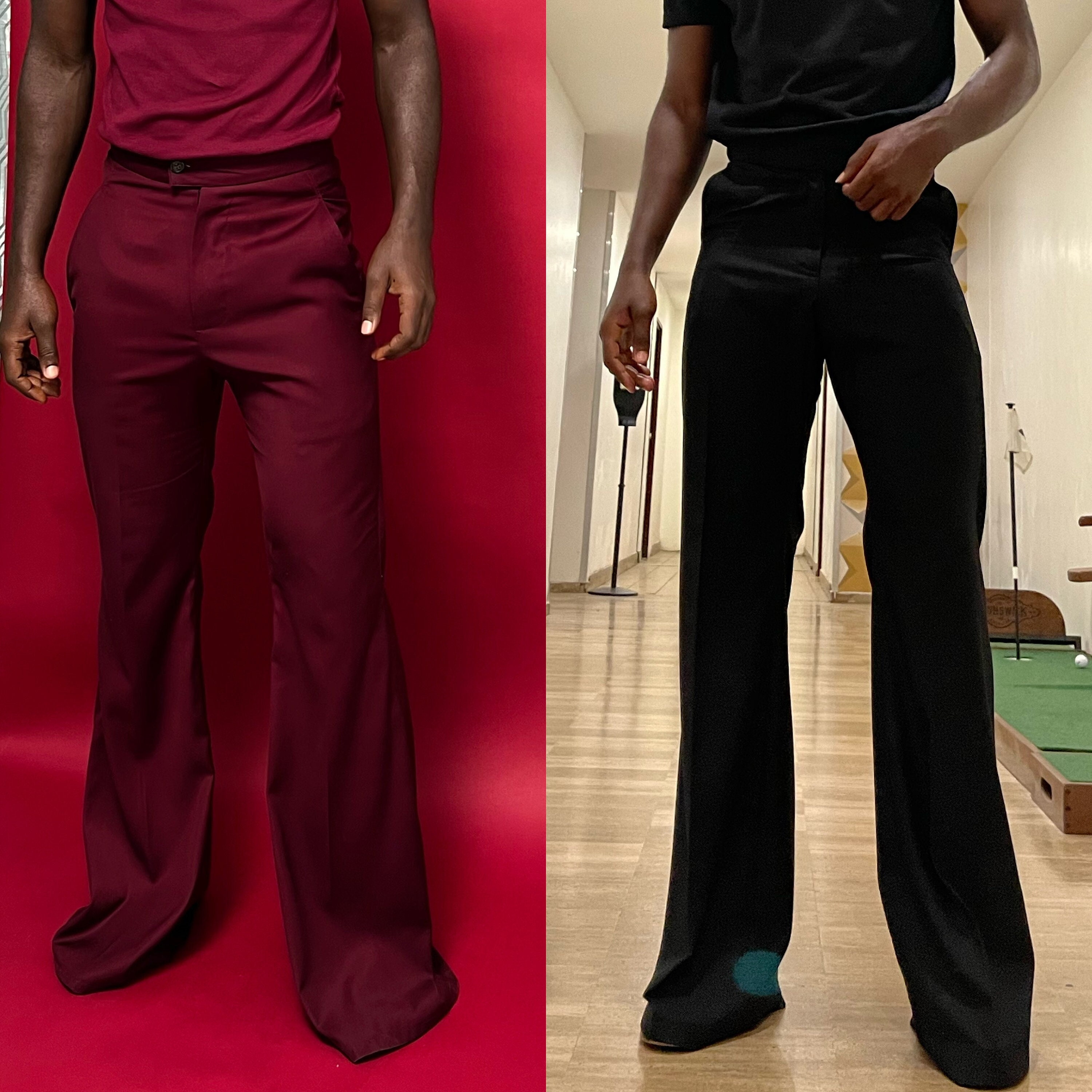 Burgundy Men Pants 