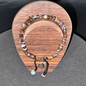 Australian Boulder Opal Tumble Beads Adjustable Bracelet 41.35 Carat