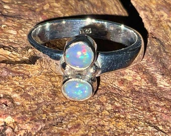 Natural Australian Coober Pedy Opal Ring 14.80 Carat