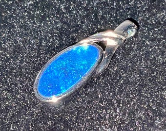 Sterling Silver Australian Doublet Opal Pendant 7.05 Carat