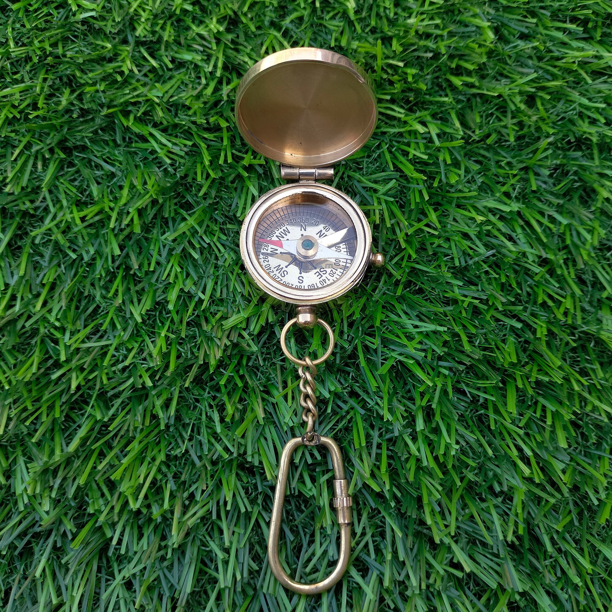 Graphics Collections Key Chain Compass Pure Brass Metal - Etsy