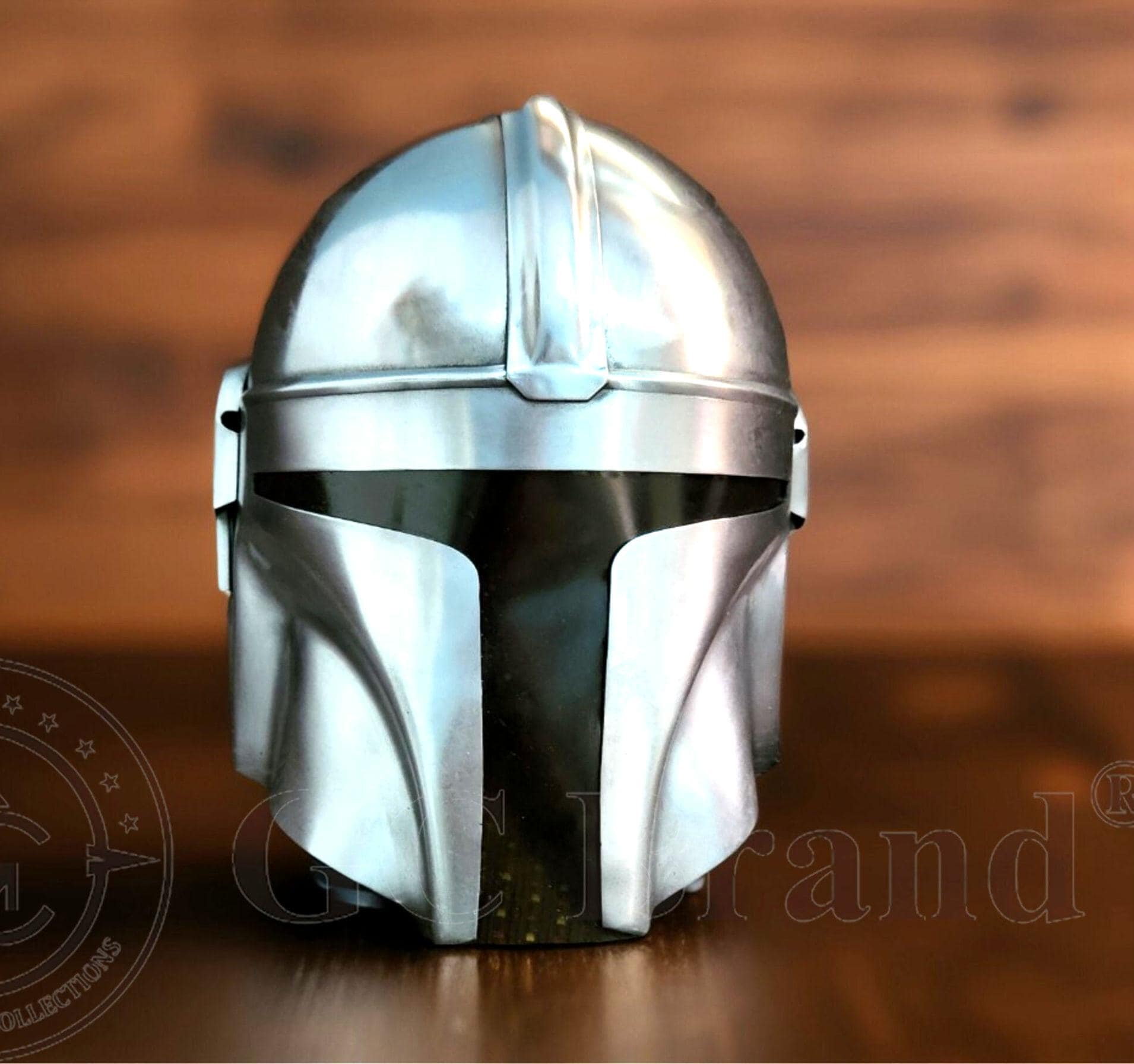 スターウォーズ マンダロリアン ヘルメット 自作 コスプレ 手作りスチール製マンダロリアンヘルメット、スターウォーズコスプレ