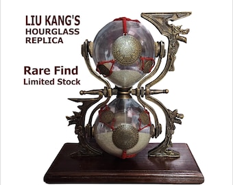 Liu Kang Hourglass Replica – Mortal Kombat 1 MK1 Brass Gaming Collectible Gift for Gamers