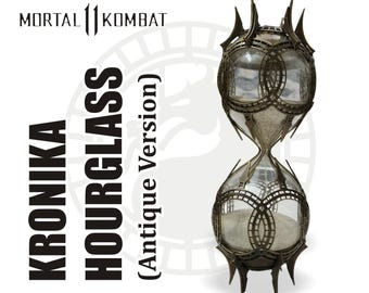 Rare Find Handcrafted Kronika Hourglass Replica: Mortal Kombat Decor MK11 Prop